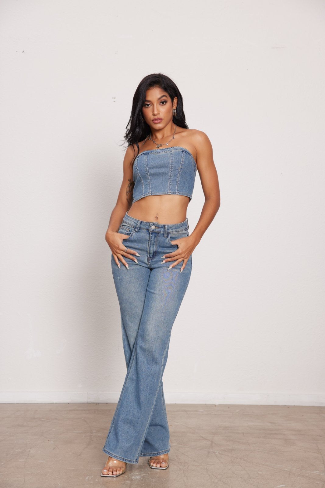 Τζιν σετ τοπ και παντελόνι