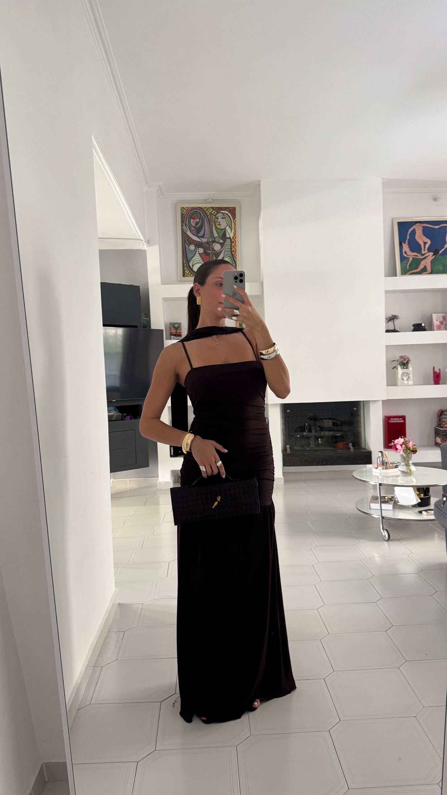 Μάξι φόρεμα με μαντήλι