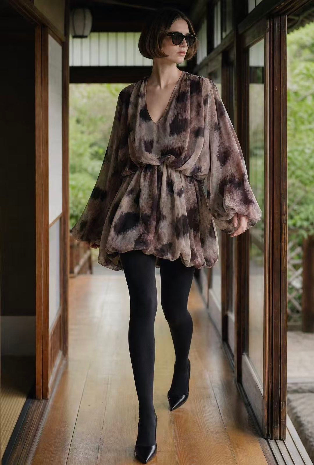 Lumina Noémie Printed Mini Dress