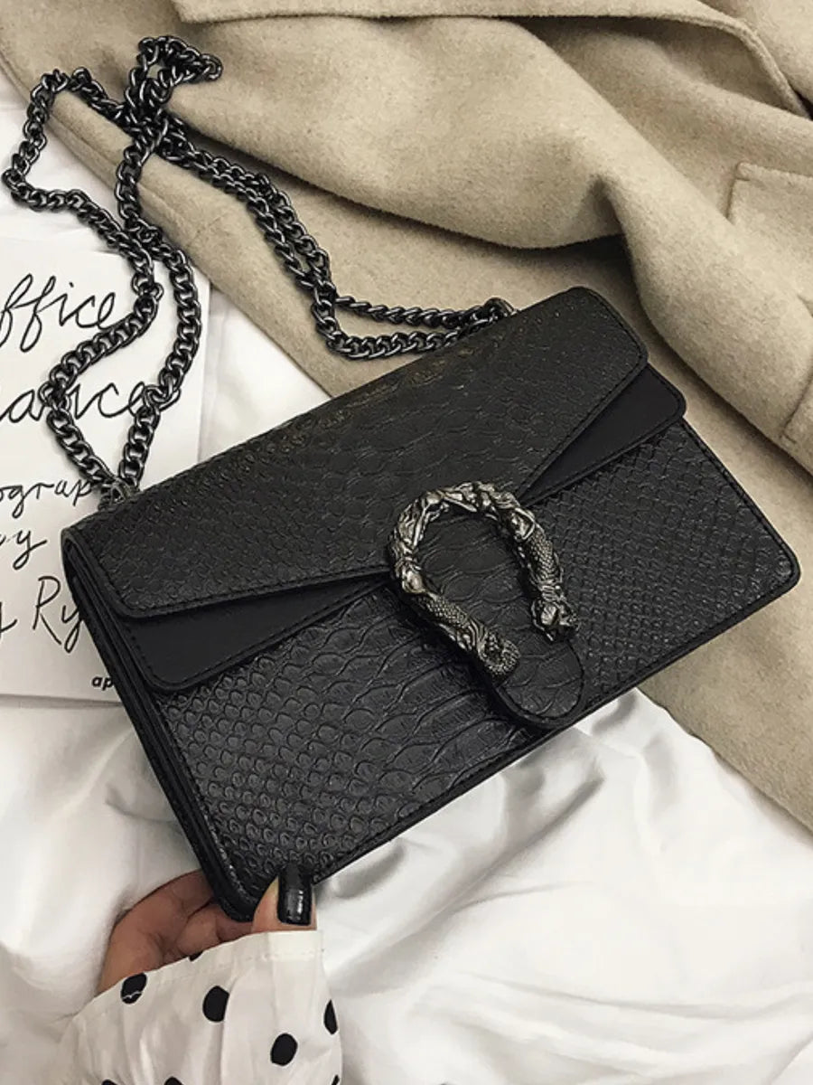 Snake δερμάτινη τσάντα medium