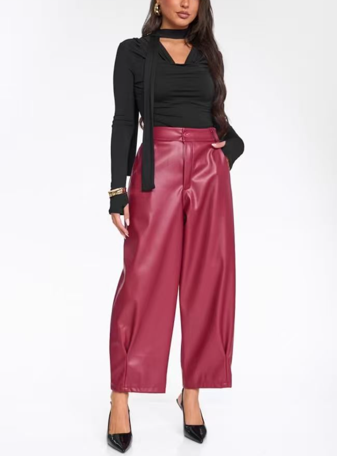 Δερματίνη παντελόνι loose