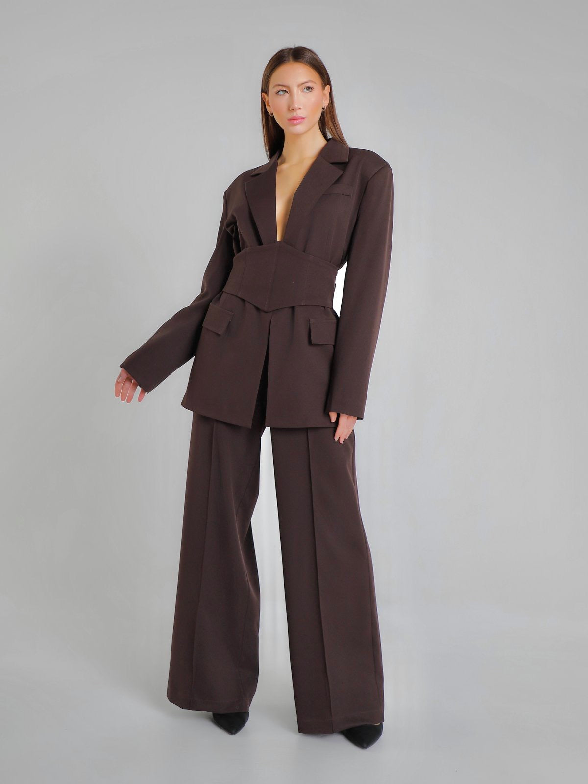 Σετ σακάκι και παντελόνι μεσάτο