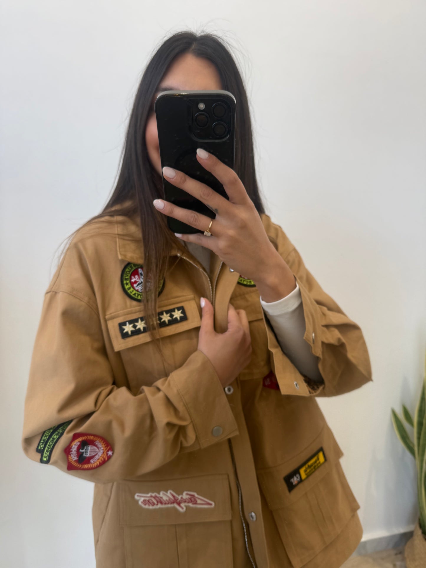 Spring Oversized jacket με patches