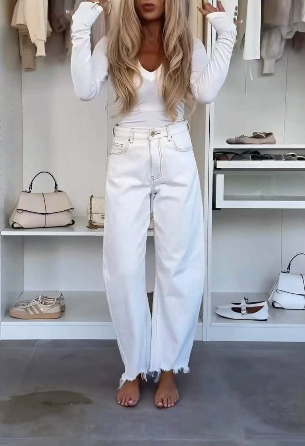 Barrel Crop Τζιν παντελόνι