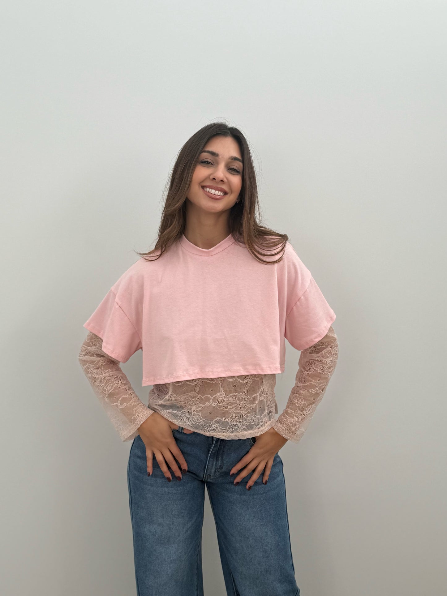 T Shirt με Δαντέλα
