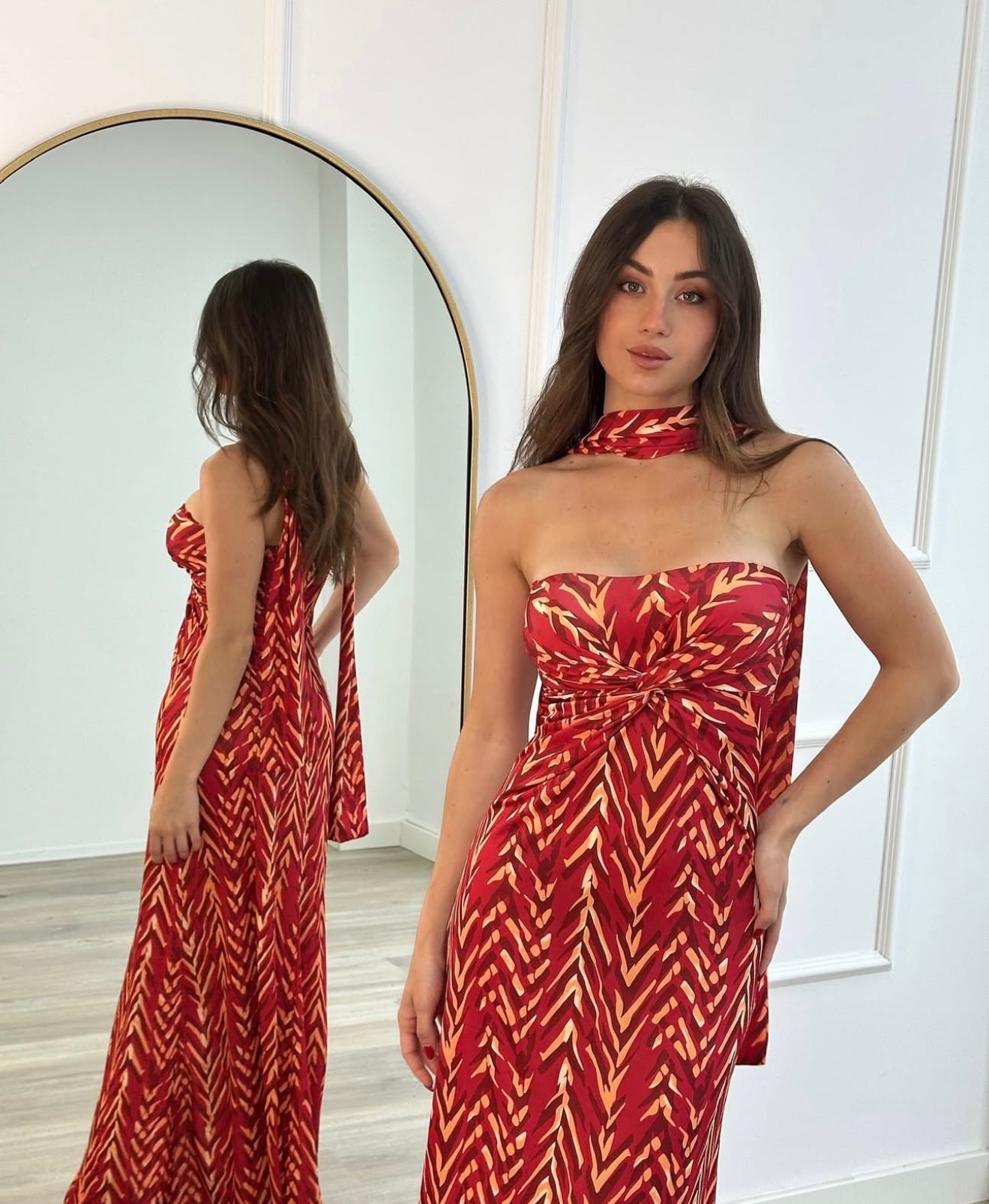 Maxi patterned φόρεμα
