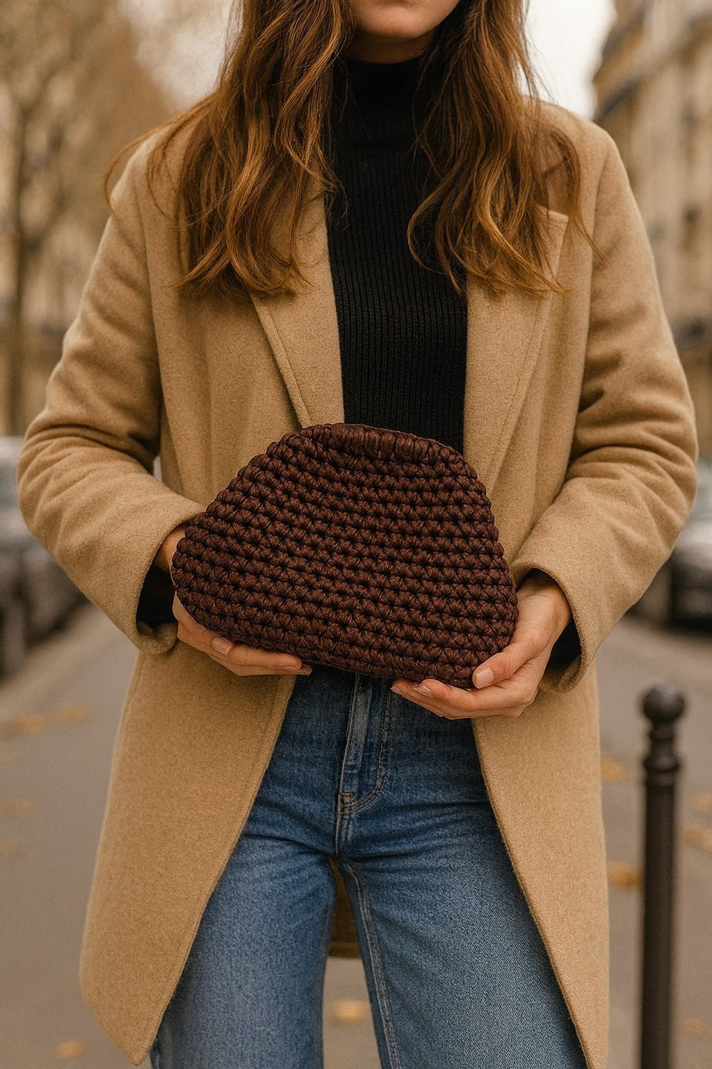 Πλεκτό χειροποίητο clutch