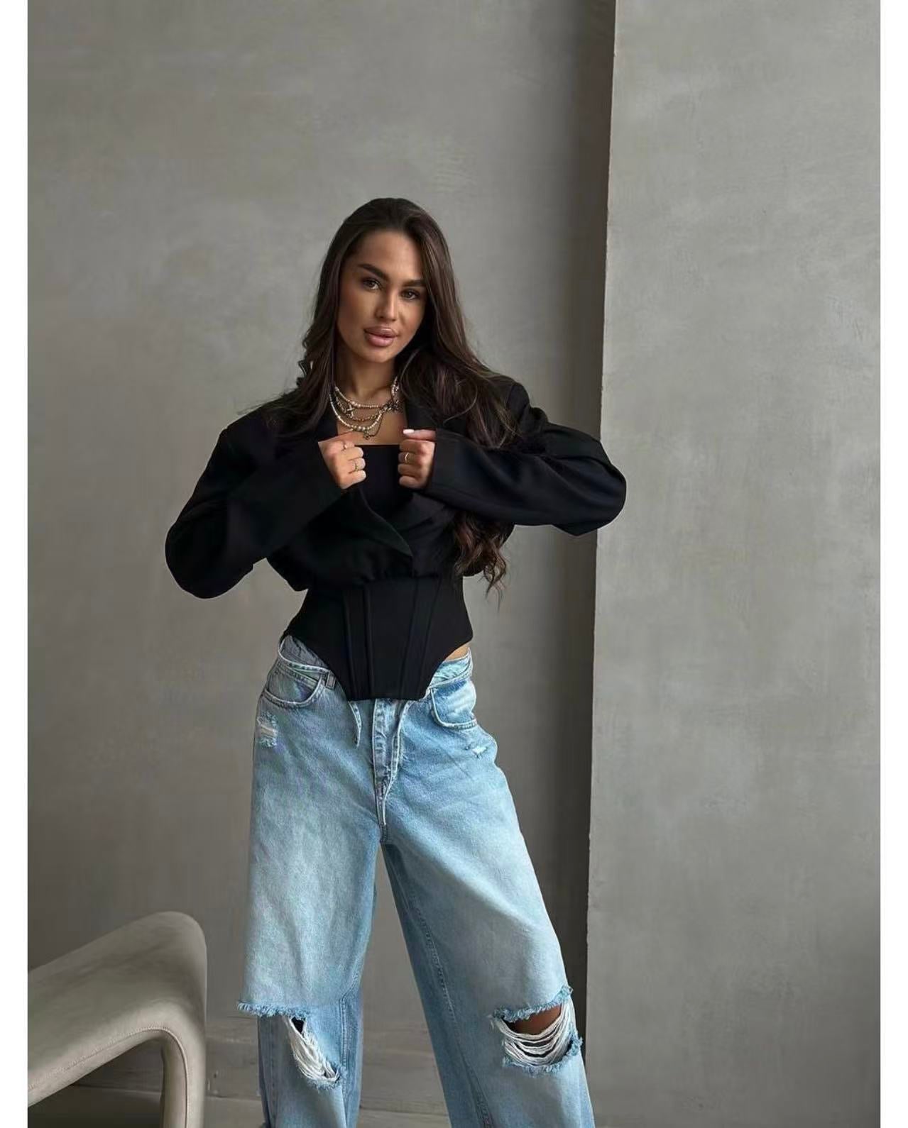 Τοπ με τελείωμα κορσέ