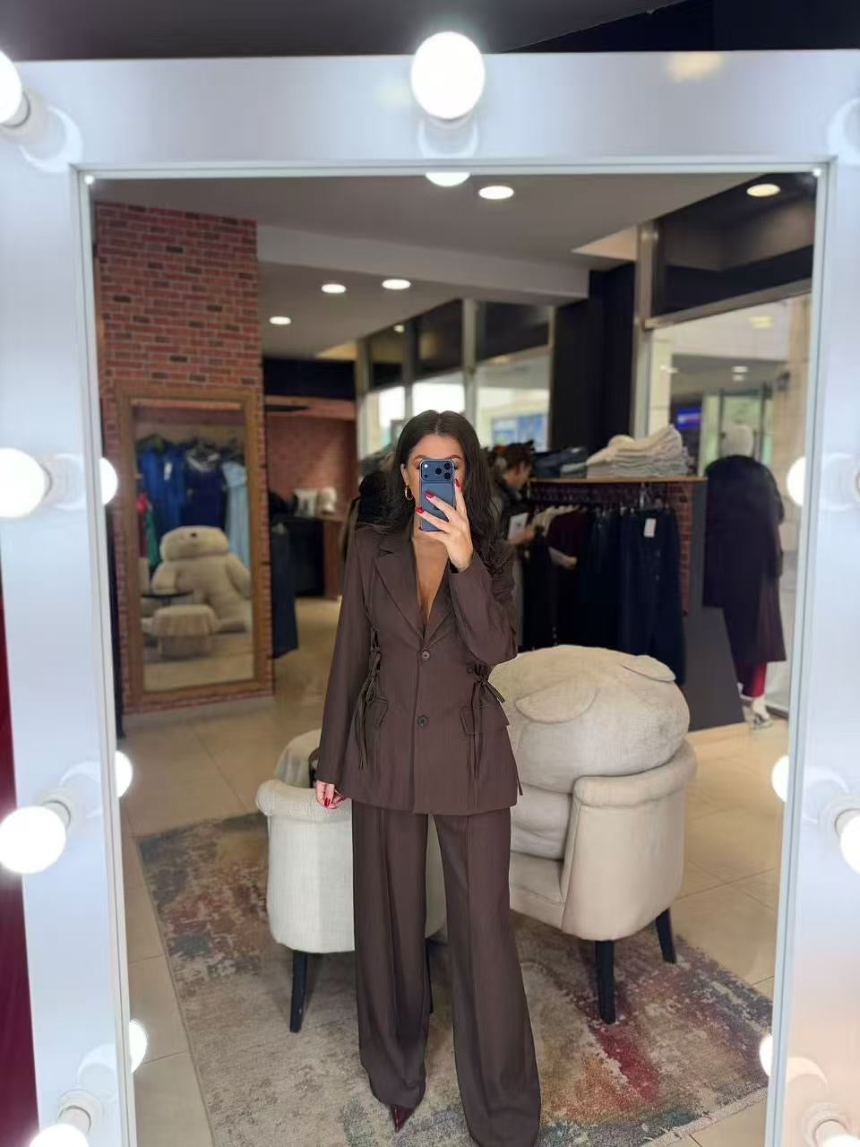 Σετ σακάκι και παντελόνι με δεσίματα