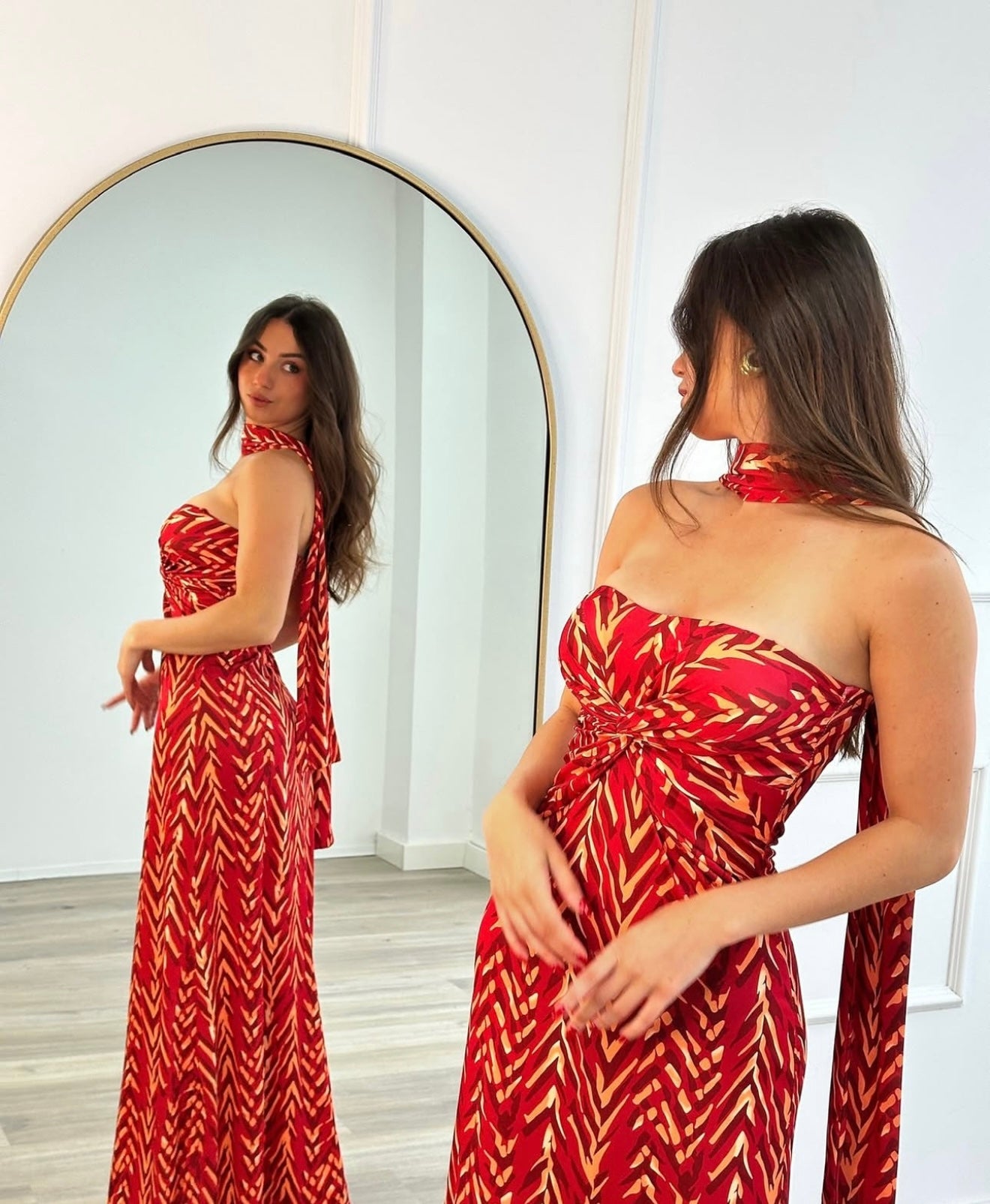 Maxi patterned φόρεμα