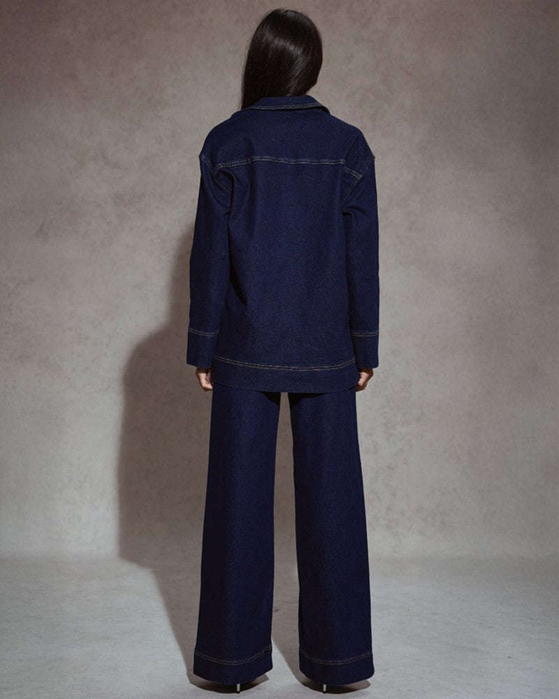 Τζιν πουκάμισο με τσέπες