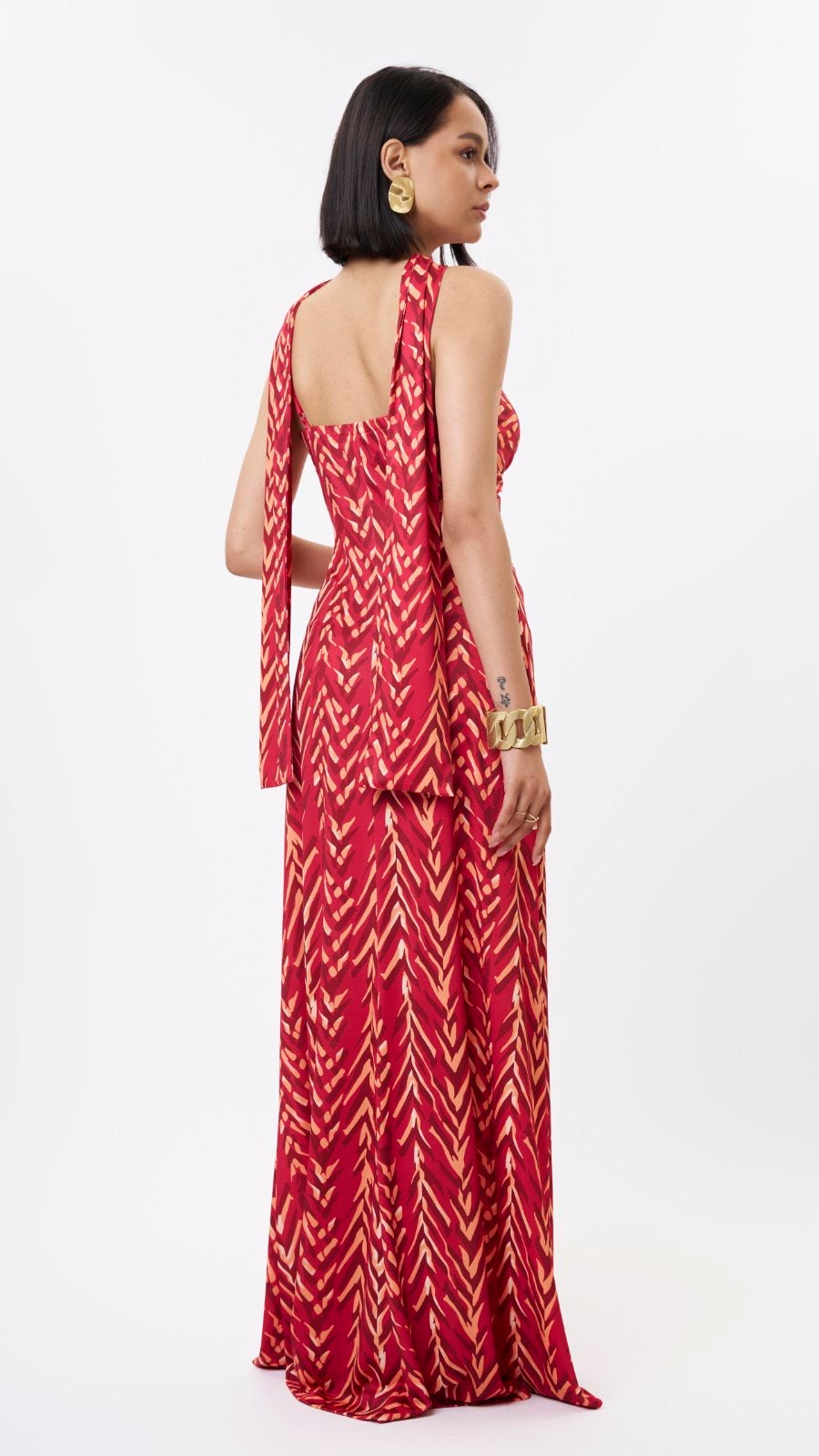 Maxi patterned φόρεμα