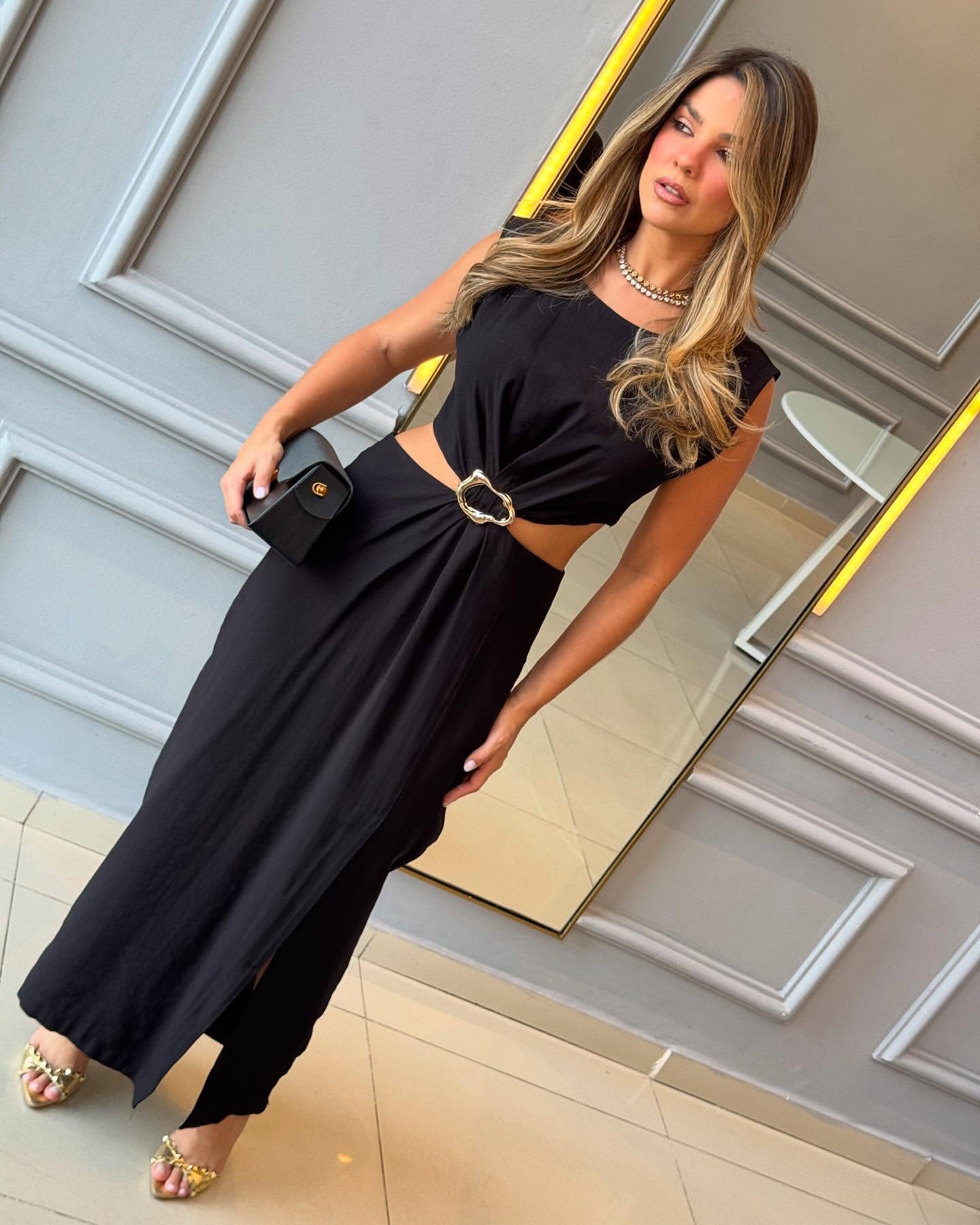 Φόρεμα Cut Out Midi