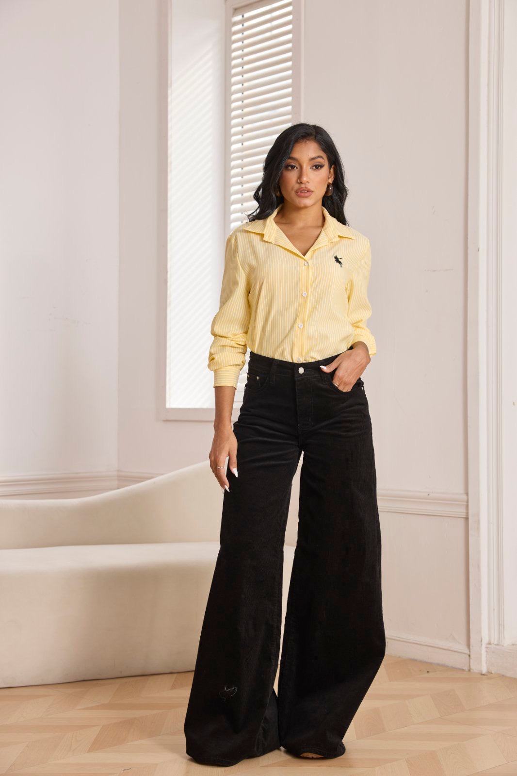 Κοτλέ παντελόνι wide leg