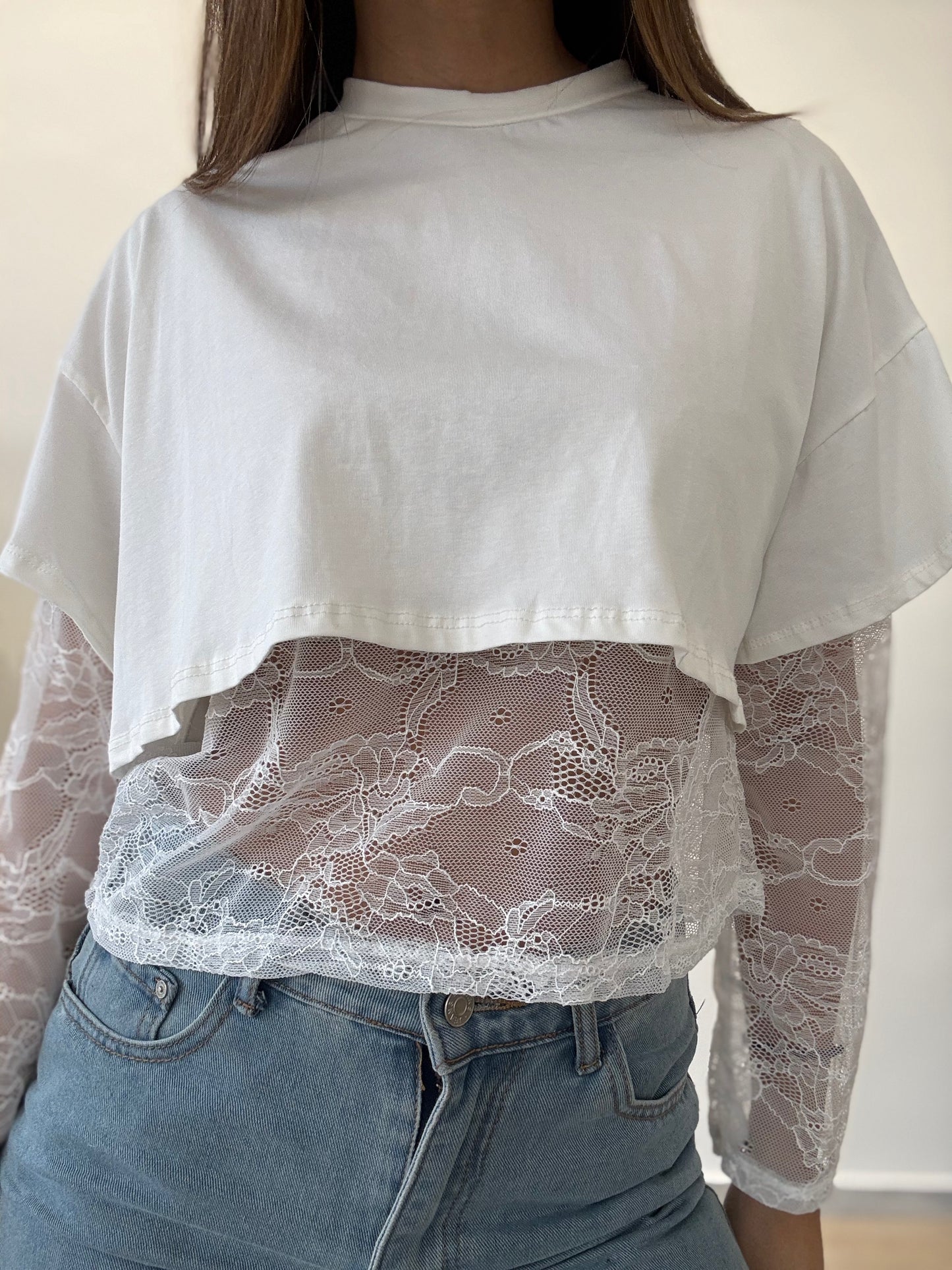 T Shirt με Δαντέλα