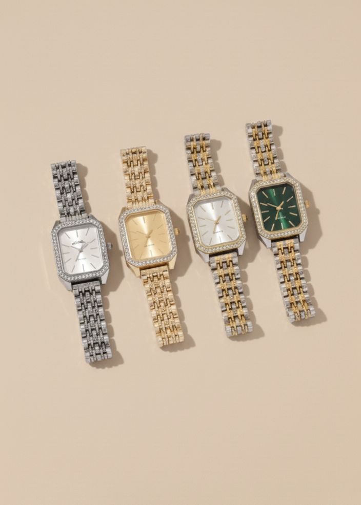 Γυναικείο Ρολόι με Μπρασελέ & Κρύσταλλα