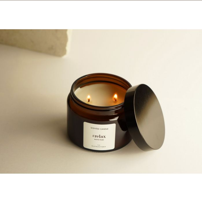 White Musk Φυτικό αρωματικό κερί με καπάκι