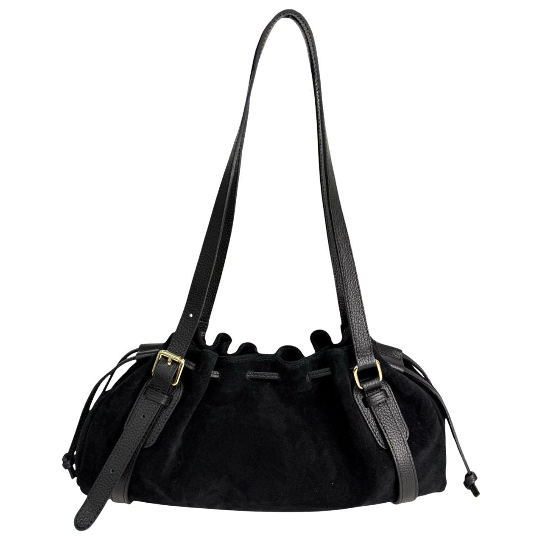 Rita σουέντ δερμάτινη τσάντα