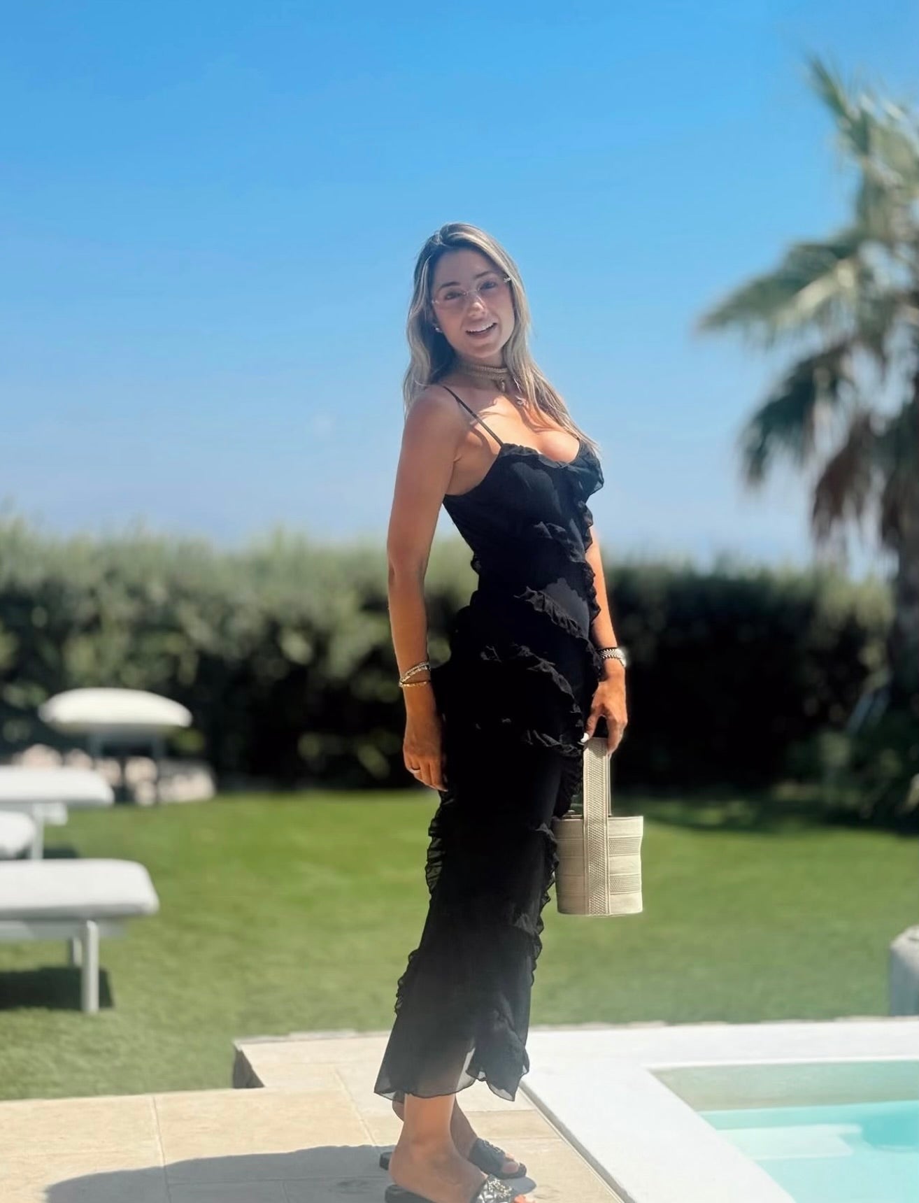 Μάξι φόρεμα με βολάν