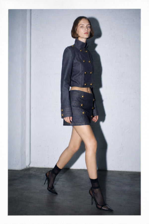 Lumina Denim Military Σετ Τζάκετ & Φούστα