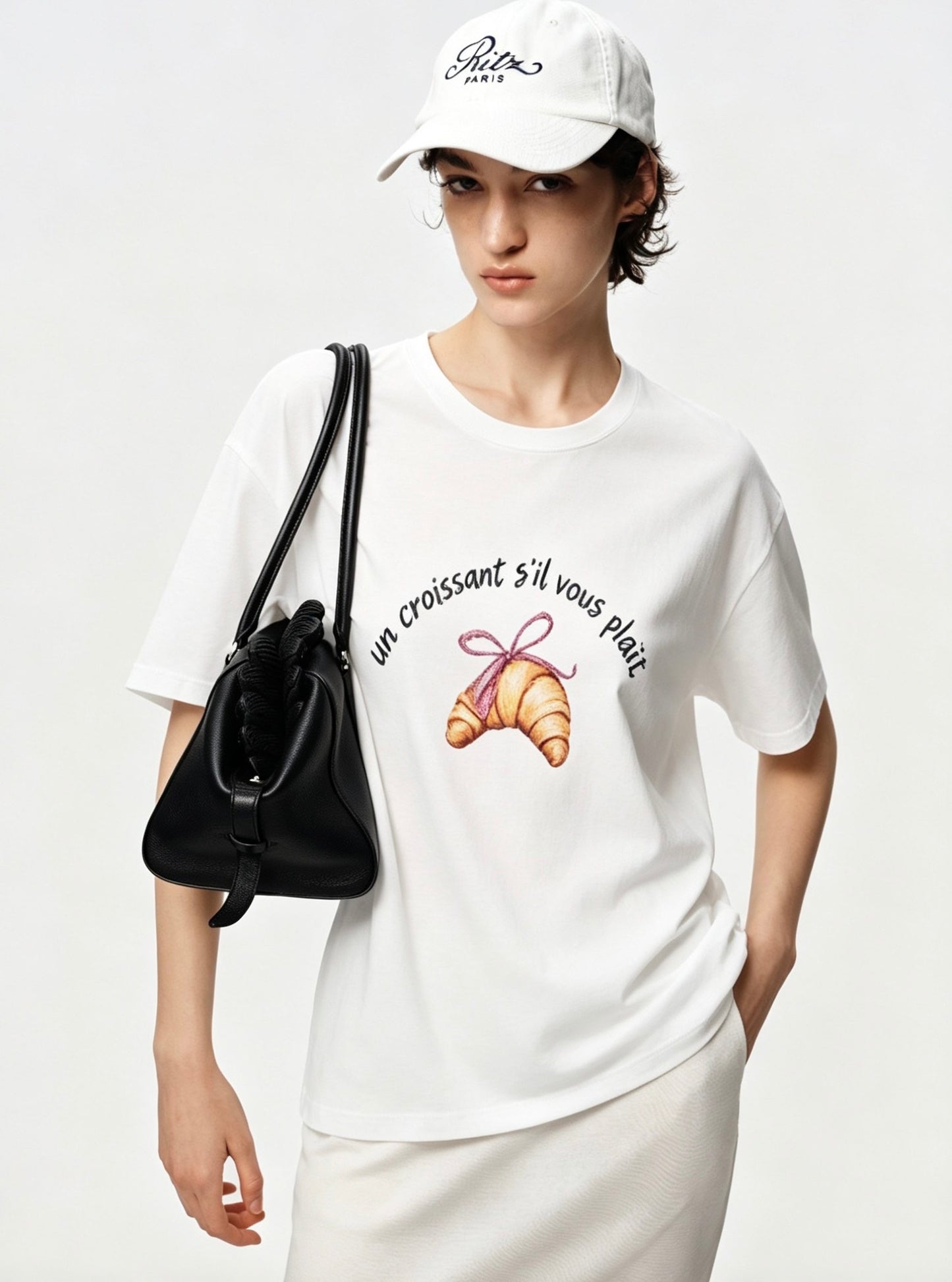 T-shirt Un Croissant S’ il vous plait Lumina