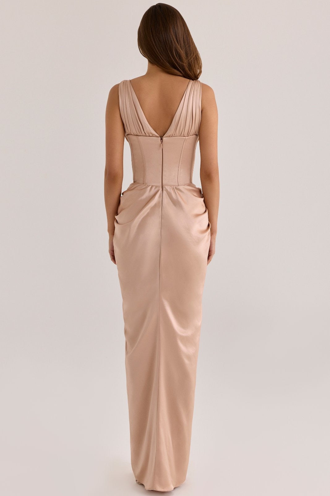 Maxi Φόρεμα με Κορσέ Draped