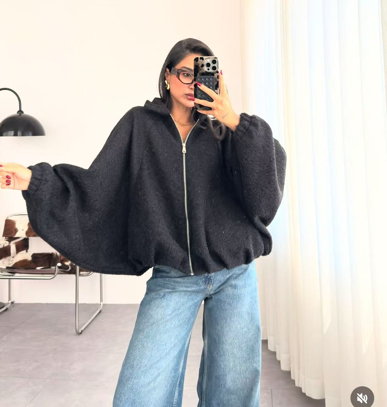 Bomber τζάκετ με κουκούλα