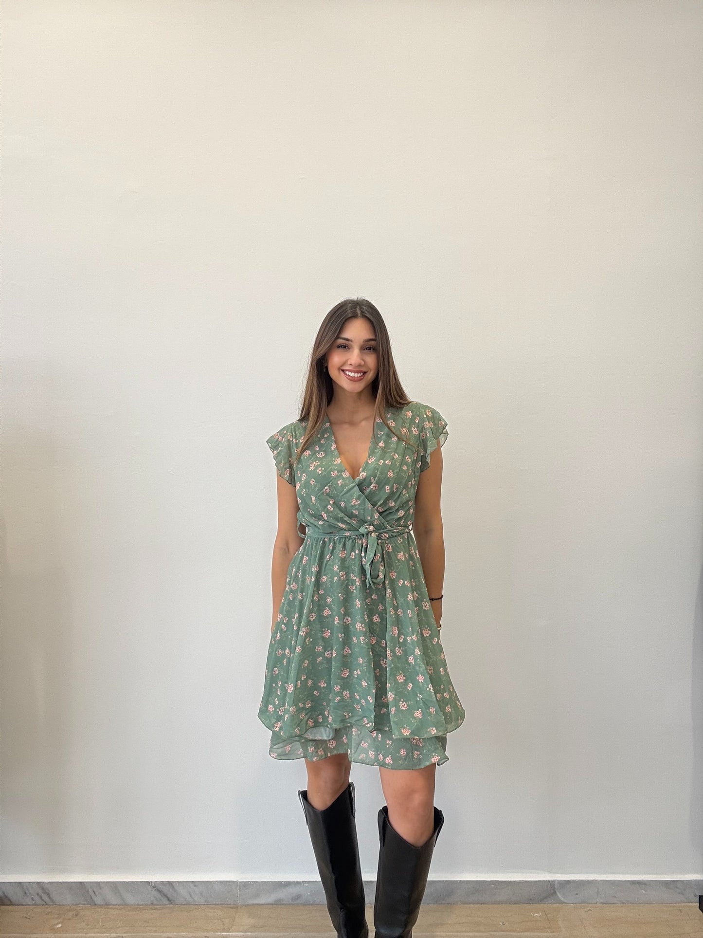 Floral mini φόρεμα