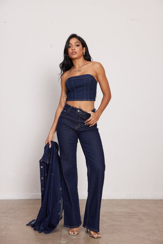Τζιν σετ τοπ και παντελόνι
