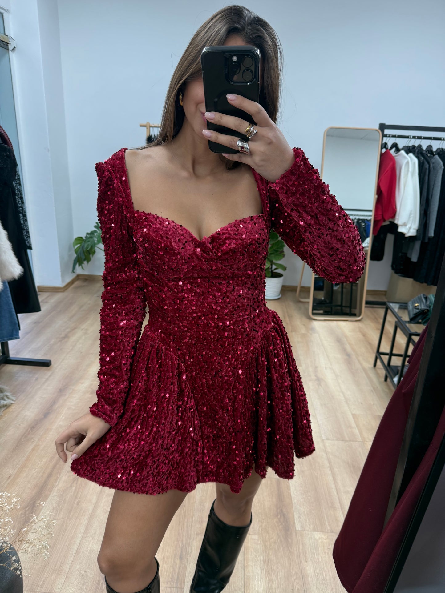 Μακρυμάνικο κορσέ φόρεμα