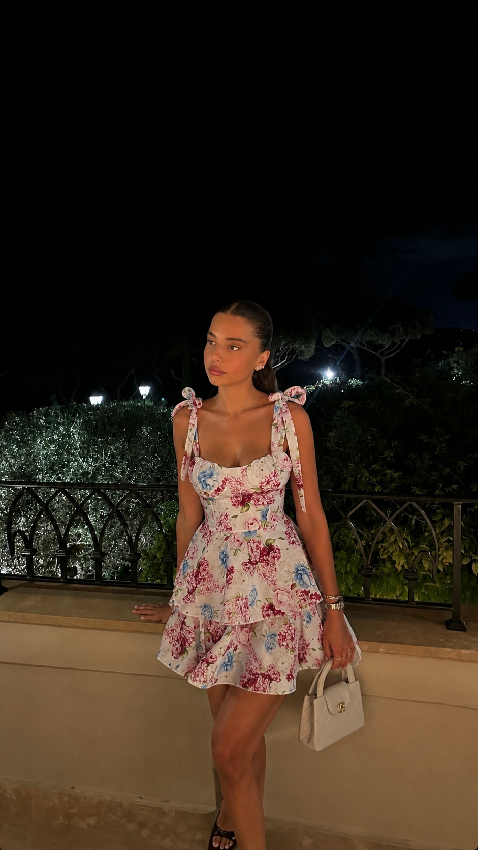 Floral mini φόρεμα