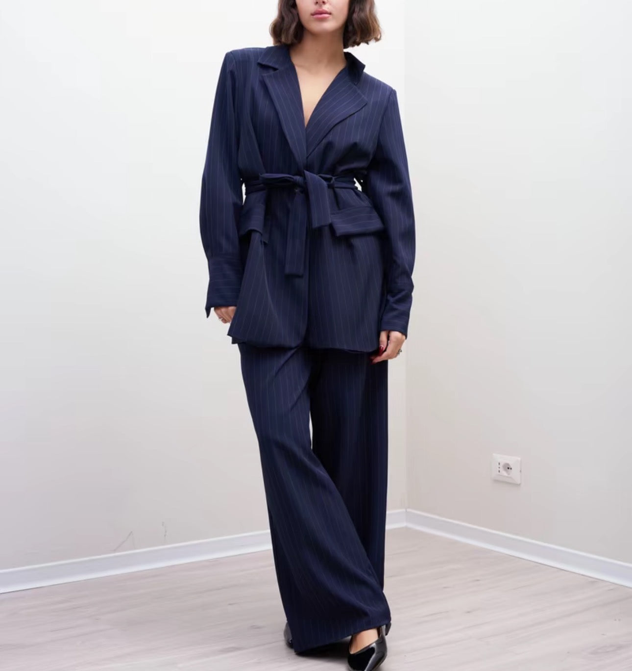 Σετ σακάκι και παντελόνι με ρίγα