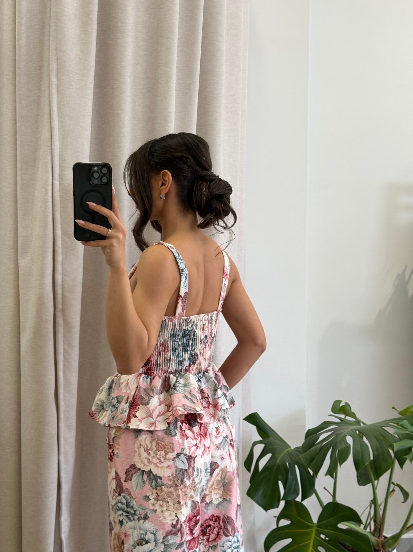 Σετ floral top & παντελόνι