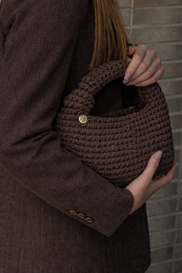 Sylva clutch Πλεκτό χειροποίητο clutch