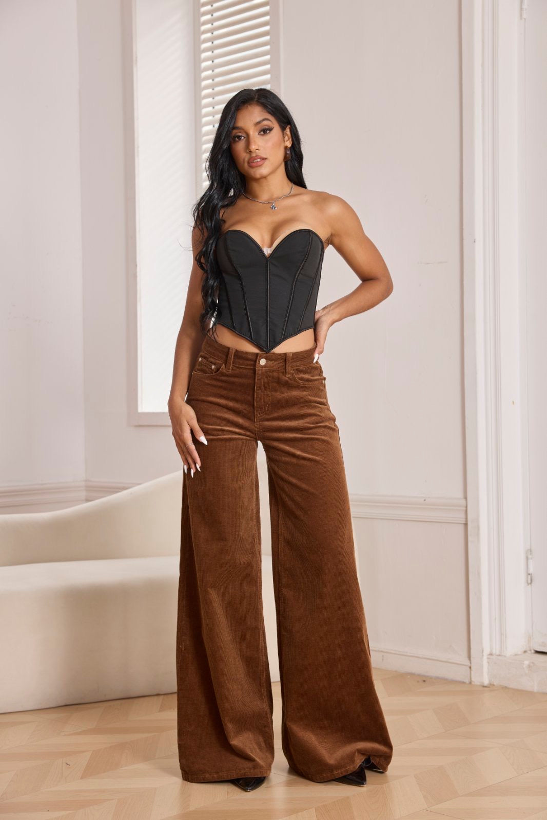 Κοτλέ παντελόνι wide leg