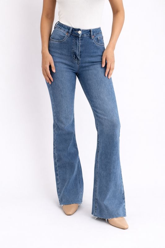 Τζιν παντελόνι shaper wide leg