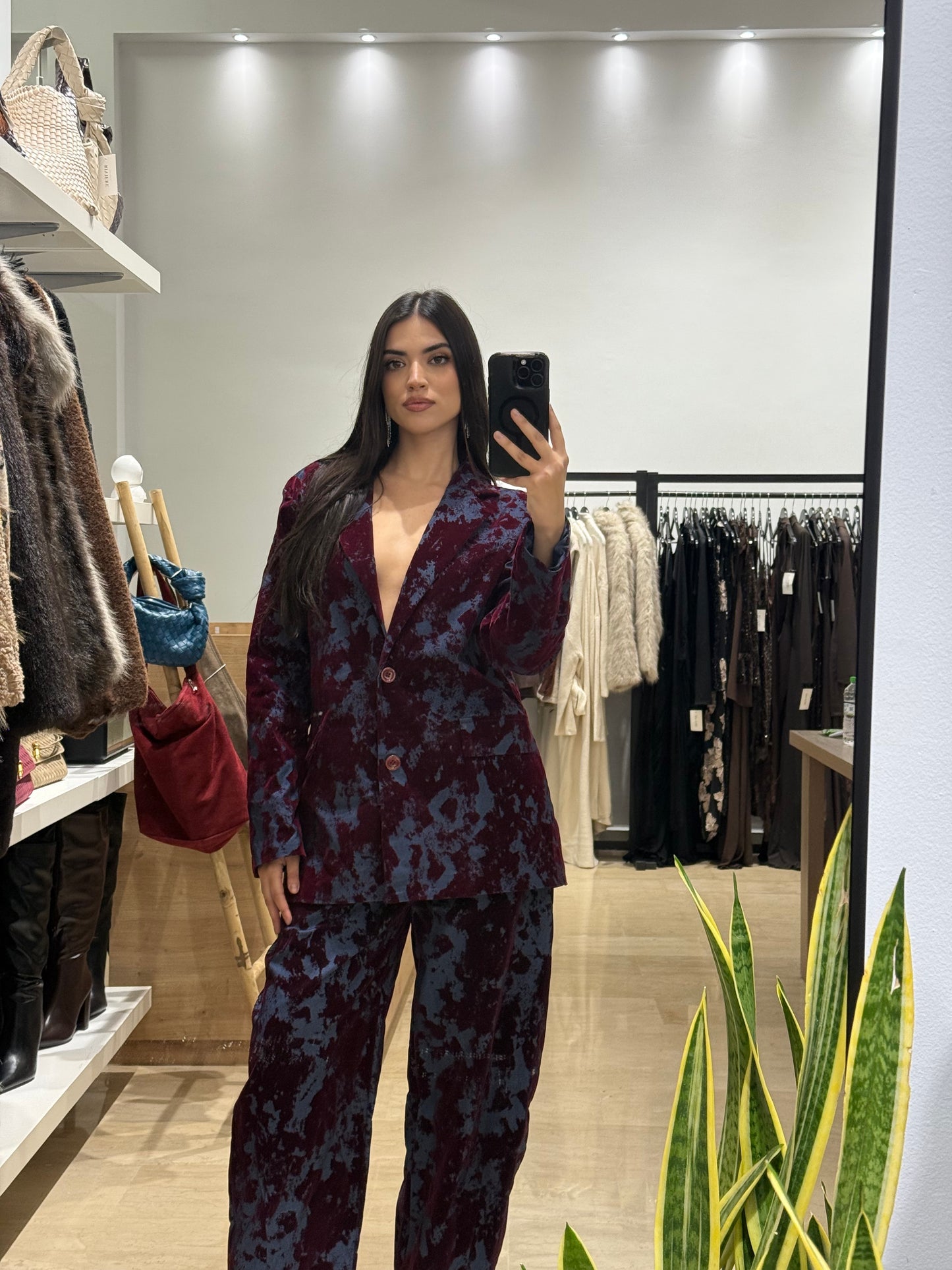 Σακάκι velvet δίχρωμο