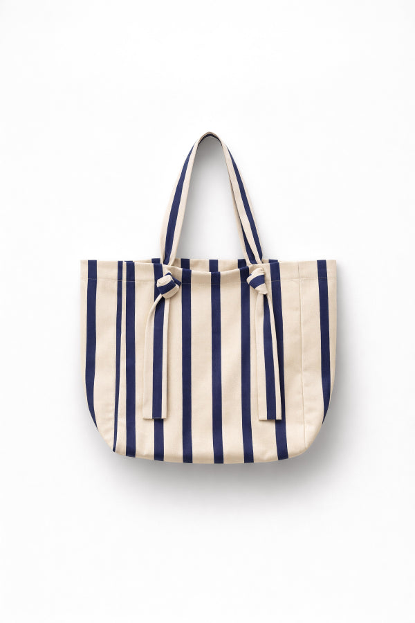 Lumina Striped Canvas Tote Bag