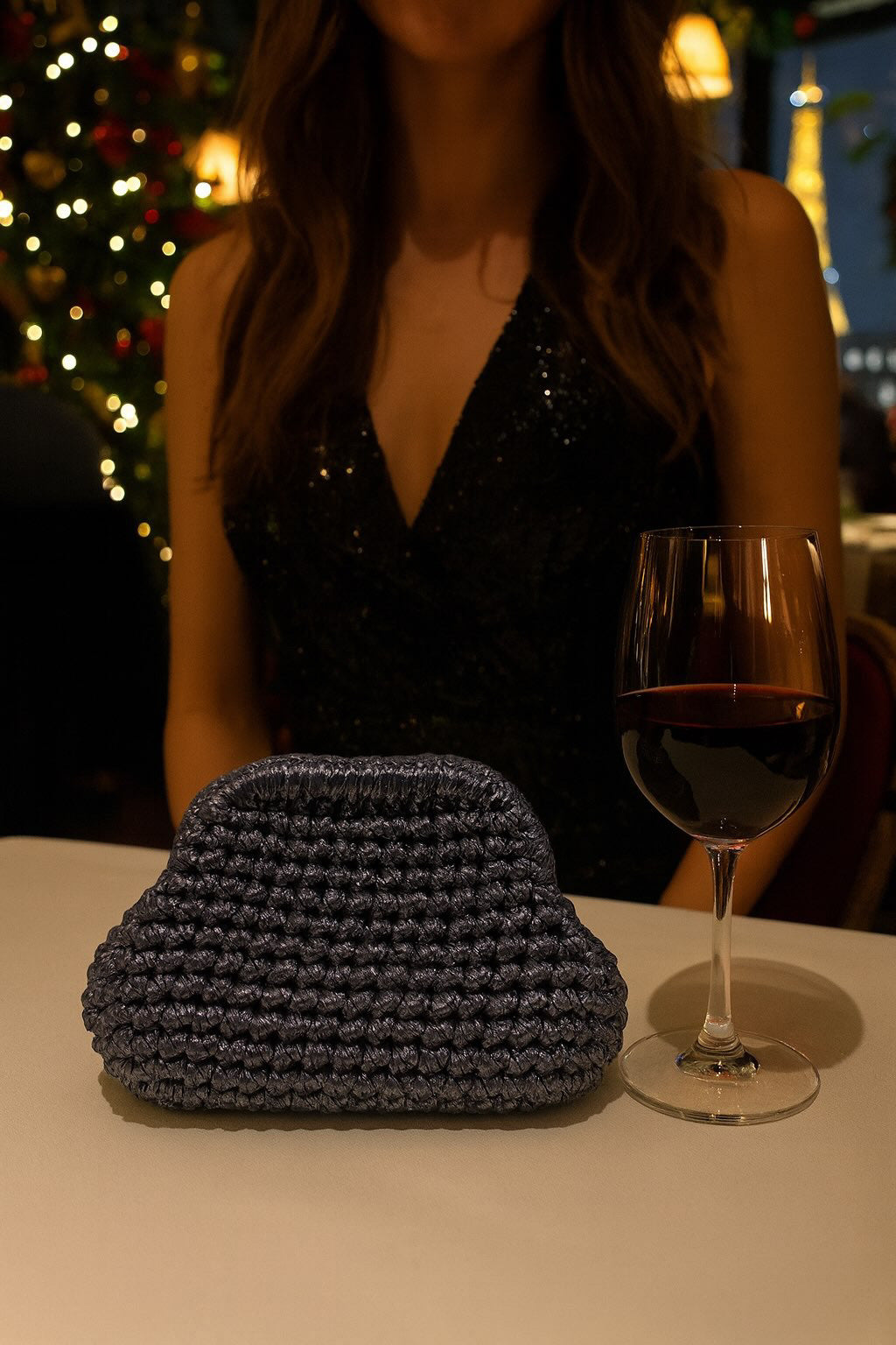 Πλεκτό χειροποίητο clutch