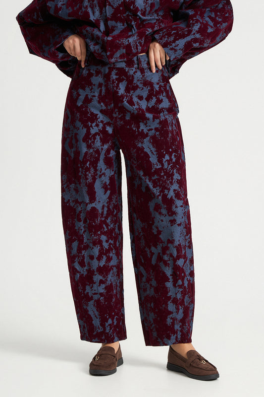 Παντελόνι δίχρωμο velvet