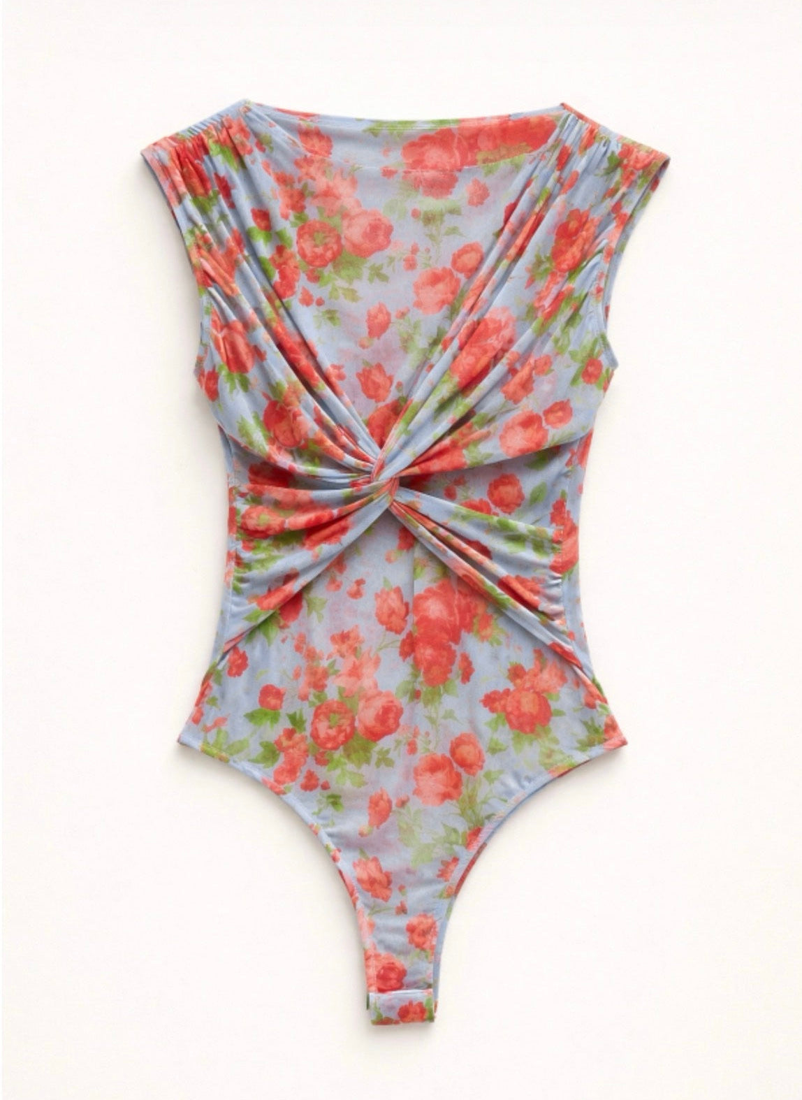 Lumin Floral Κορμάκι με Σούρα στο Μπροστινό Μέρος