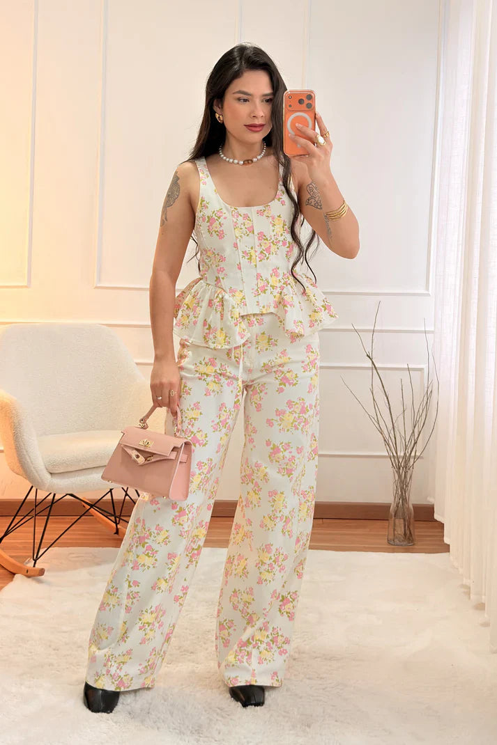 Τοπ με λουλούδια Lumina