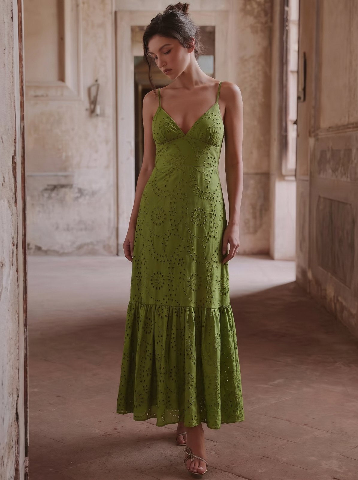 Broderie Maxi Φόρεμα