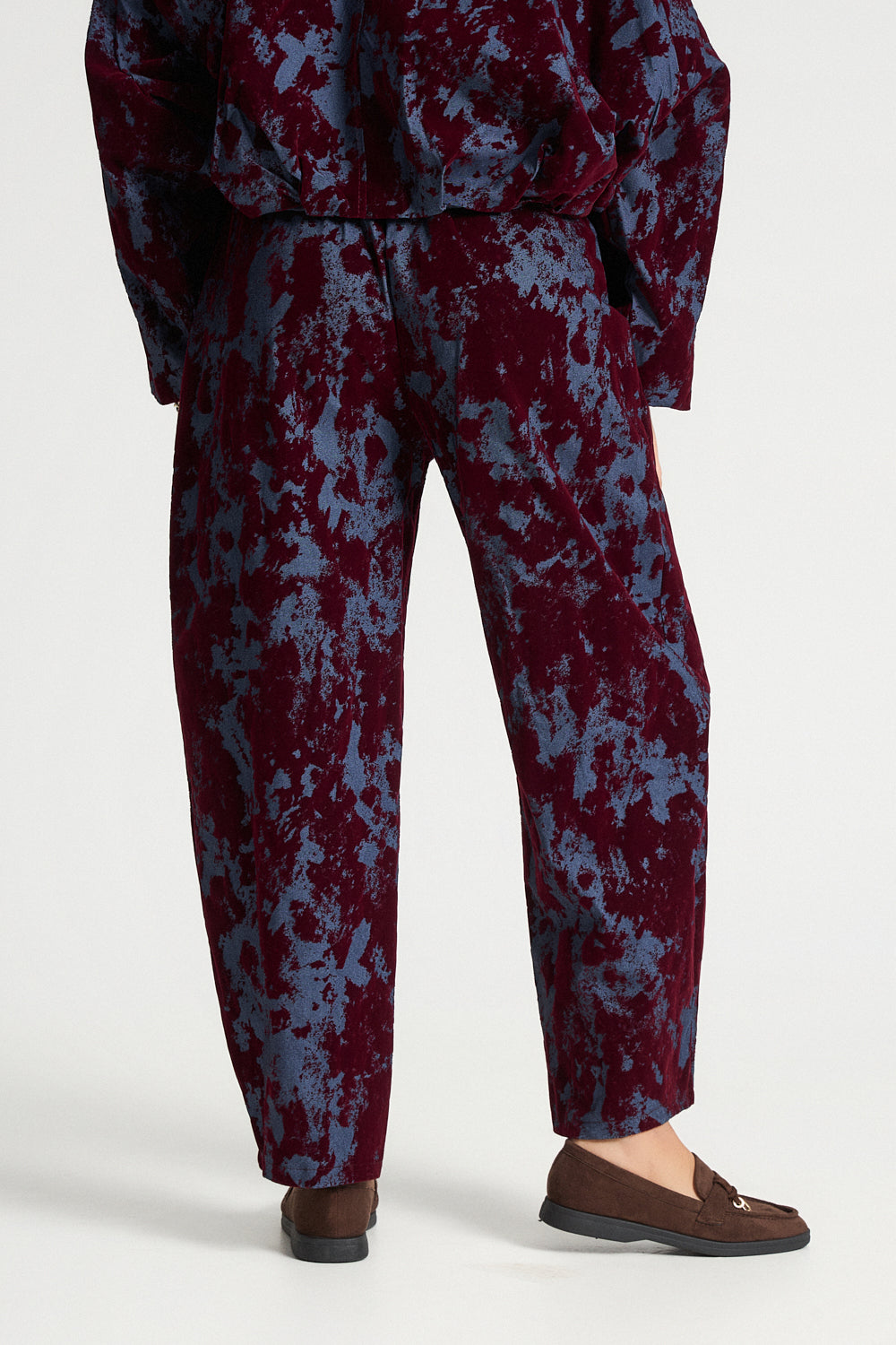 Παντελόνι δίχρωμο velvet