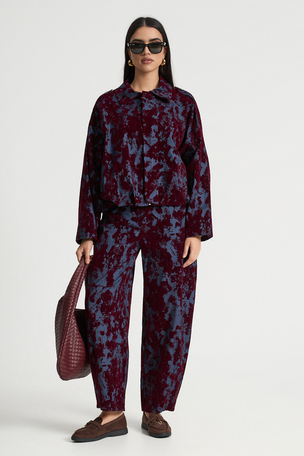 Σετ velvet τζάκετ και παντελόνι