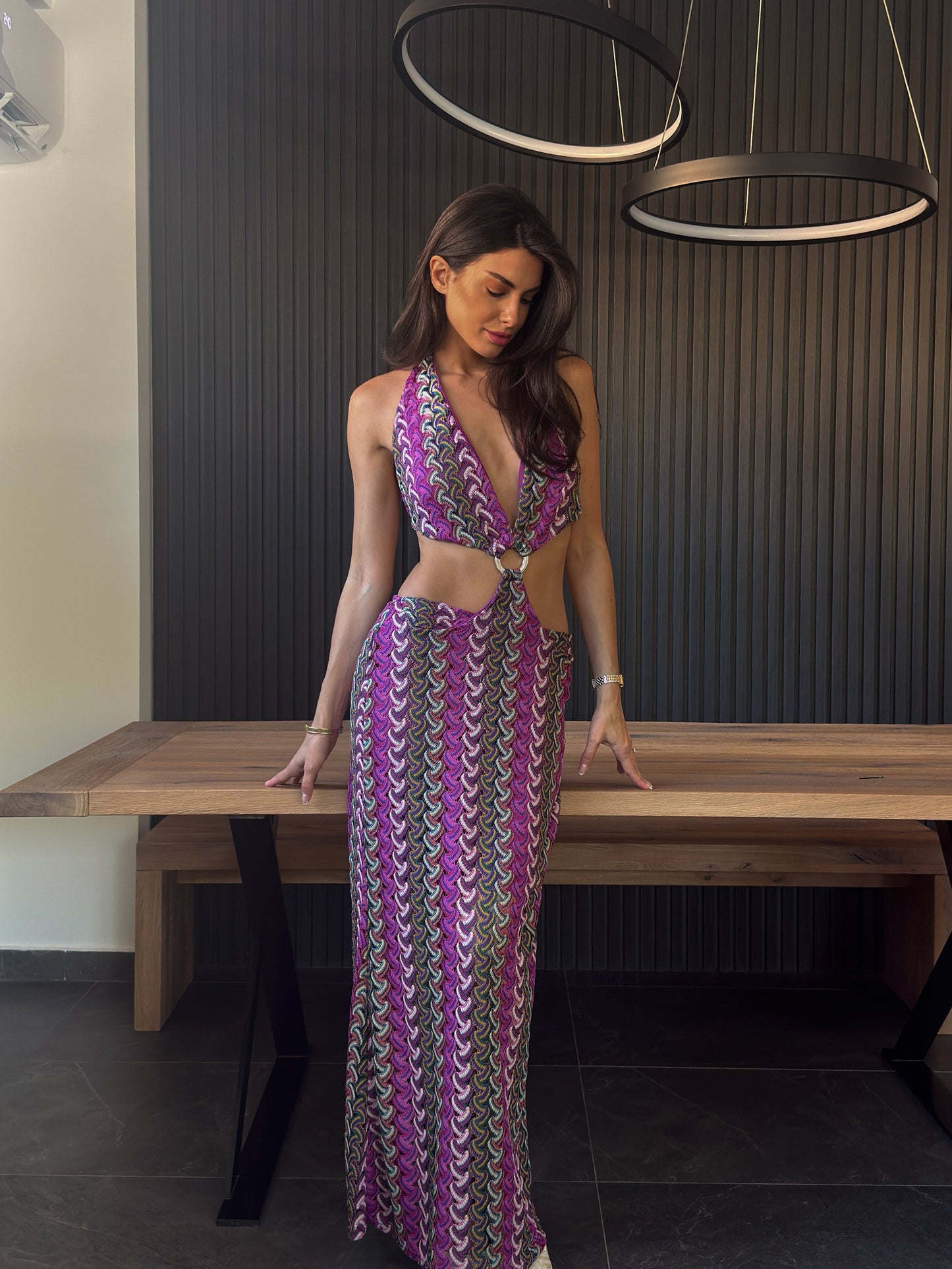 Μάξι Cut Out Φόρεμα Halter