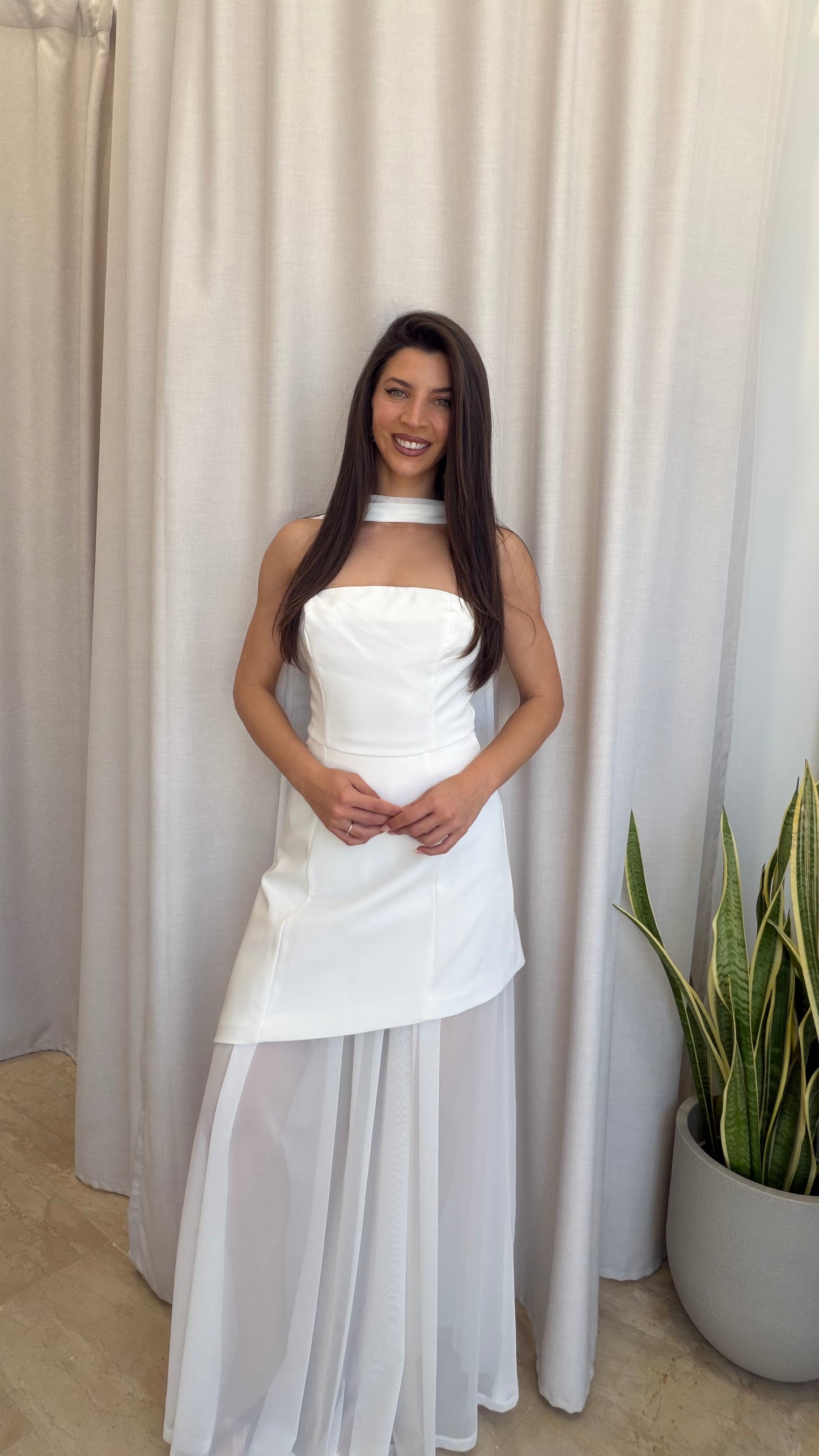 Lumina φόρεμα strapless με αποσπώμενη φούστα
