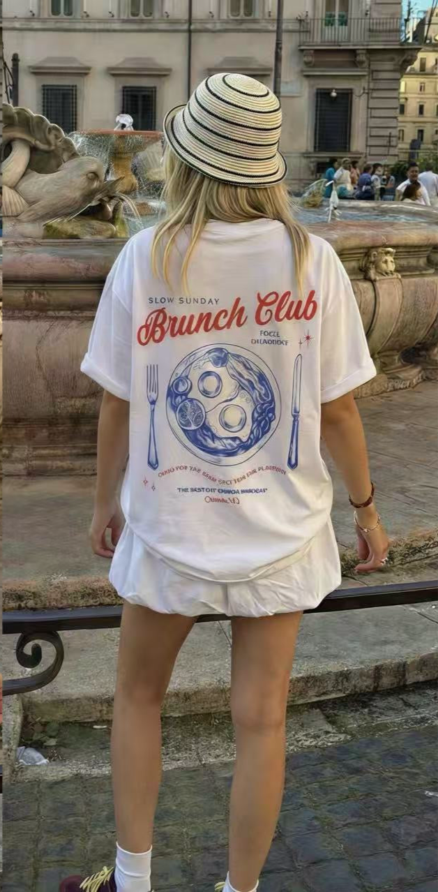 T shirt Brunch Club/Slow Sunday