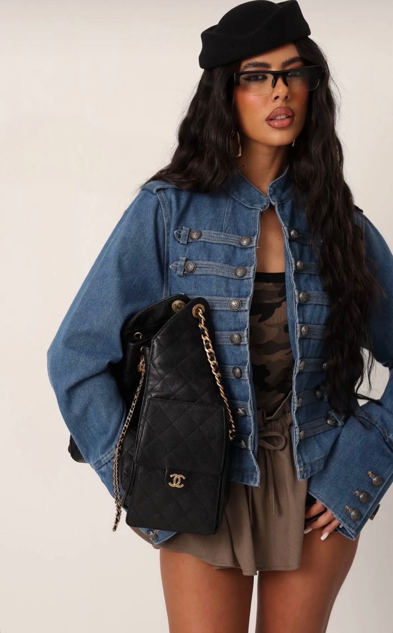 Denim Τζάκετ με Κουμπιά
