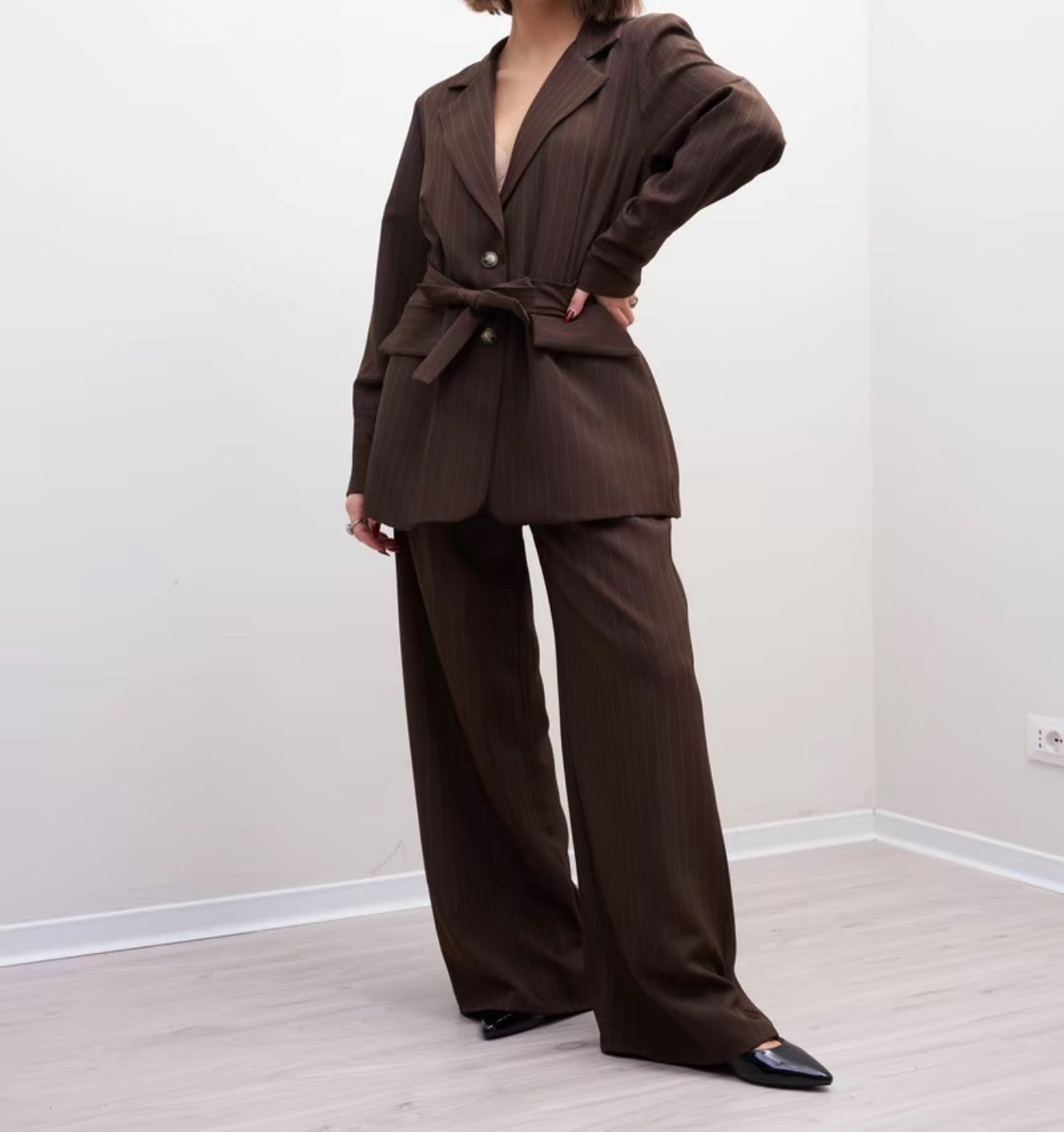 Σετ σακάκι και παντελόνι με ρίγα